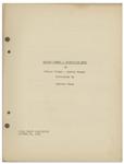 Moe Howard's 34pp. Script Dated October 1938 for The Three Stooges Film ''Saved by the Belle'' -- Very Good Condition